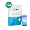 Combo 10 x 15KG Aqua Pro Zouttabletten Waterontharder + 1L Harsenreiniger - Voordeelpakket