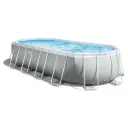 INTEX Prism Frame Ovaal Opzetzwembad Set - 610 x 305 x 122 cm met filterpomp, ladder en afdekzeil